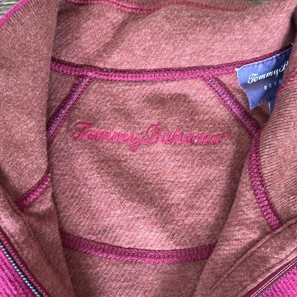Tommy Bahama Mens Reversible 1/4 Zip Pullover - Picture 8 of 8